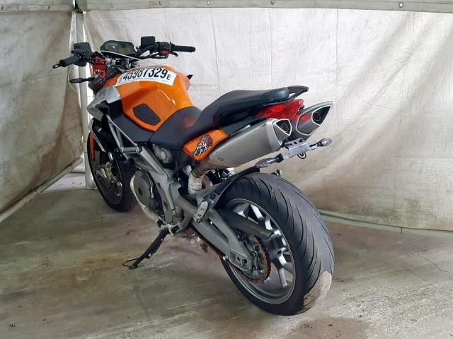 ZD4RAC0048S000173 - 2008 APRILIA SHIVER SL7 ORANGE photo 3