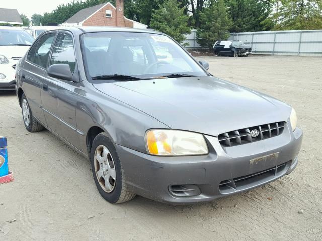 KMHCG45C52U269671 - 2002 HYUNDAI ACCENT GL GRAY photo 1