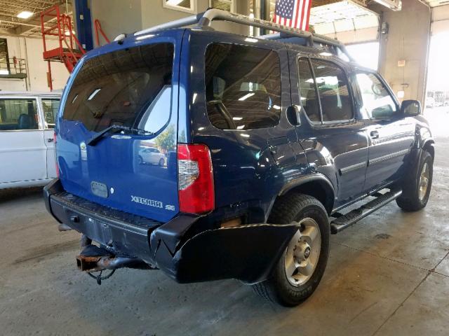 5N1ED28Y01C522557 - 2001 NISSAN XTERRA XE BLUE photo 4