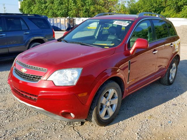 3GNAL3E56CS650621 - 2012 CHEVROLET CAPTIVA SP RED photo 2