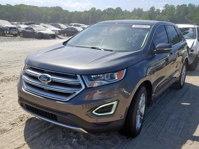 2FMPK3K96FBC01877 - 2015 FORD EDGE TITAN GRAY photo 2