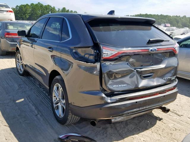 2FMPK3K96FBC01877 - 2015 FORD EDGE TITAN GRAY photo 3