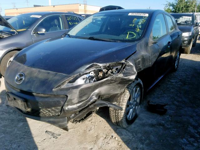 JM1BL1L73C1647764 - 2012 MAZDA 3 I BLACK photo 2