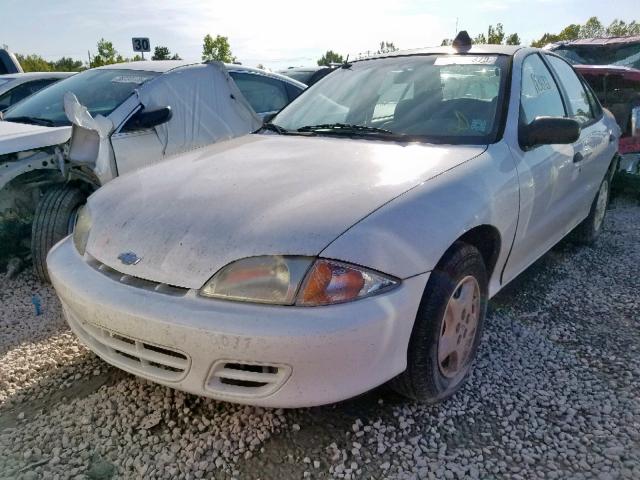 1G1JC524X17377980 - 2001 CHEVROLET CAVALIER B WHITE photo 2