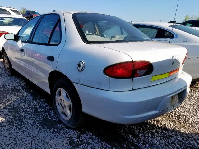 1G1JC524X17377980 - 2001 CHEVROLET CAVALIER B WHITE photo 3