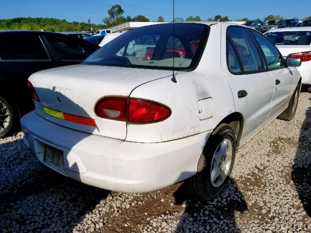 1G1JC524X17377980 - 2001 CHEVROLET CAVALIER B WHITE photo 4