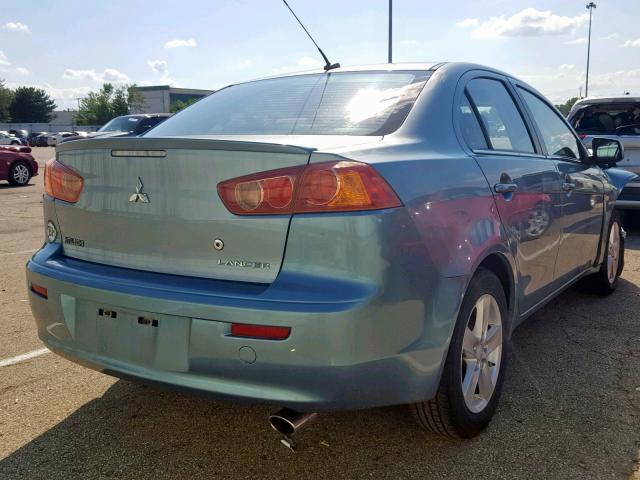 JA3AU26UX8U032259 - 2008 MITSUBISHI LANCER ES BLUE photo 4