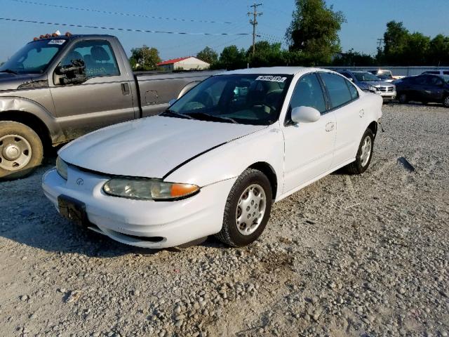 1G3NL52T91C212476 - 2001 OLDSMOBILE ALERO GL WHITE photo 2