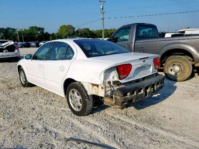 1G3NL52T91C212476 - 2001 OLDSMOBILE ALERO GL WHITE photo 3