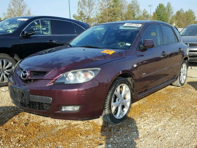 JM1BK343X81852922 - 2008 MAZDA 3 HATCHBAC PURPLE photo 2