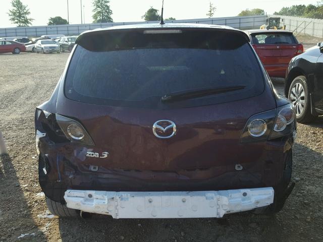 JM1BK343X81852922 - 2008 MAZDA 3 HATCHBAC PURPLE photo 9