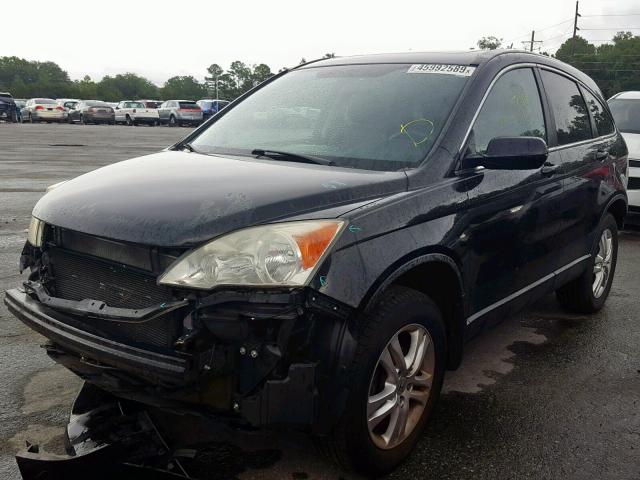 5J6RE3H72AL027514 - 2010 HONDA CR-V EXL BLACK photo 2