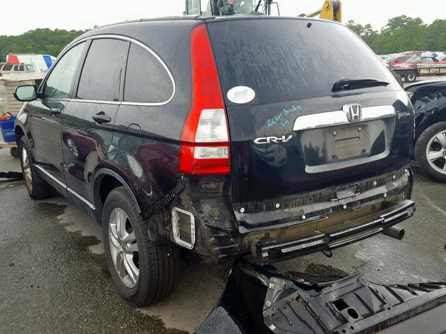 5J6RE3H72AL027514 - 2010 HONDA CR-V EXL BLACK photo 3