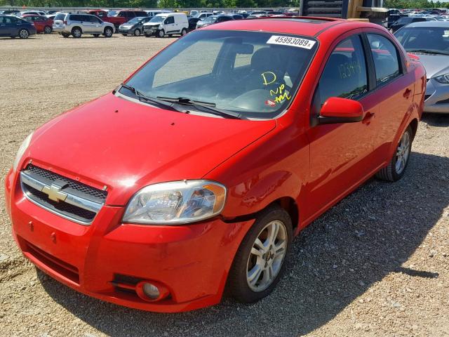 KL1TG5DE4BB141406 - 2011 CHEVROLET AVEO LT RED photo 2