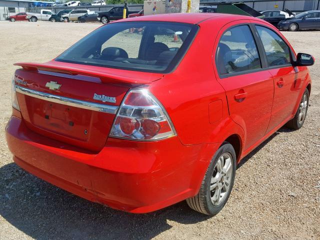 KL1TG5DE4BB141406 - 2011 CHEVROLET AVEO LT RED photo 4