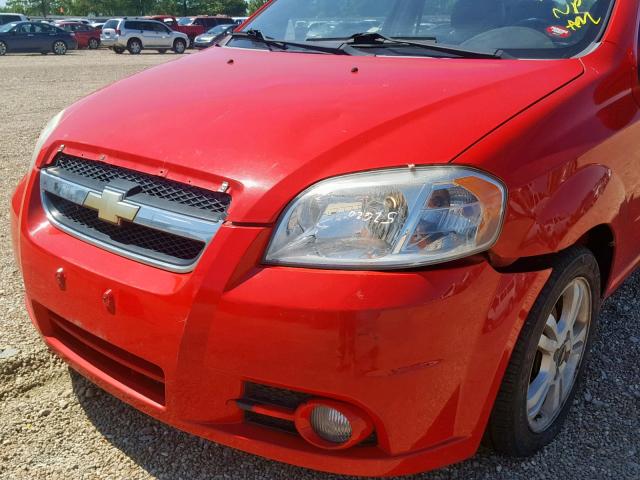 KL1TG5DE4BB141406 - 2011 CHEVROLET AVEO LT RED photo 9