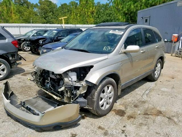 5J6RE38768L007096 - 2008 HONDA CR-V EXL GOLD photo 2