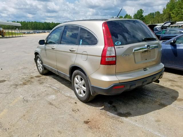 5J6RE38768L007096 - 2008 HONDA CR-V EXL GOLD photo 3