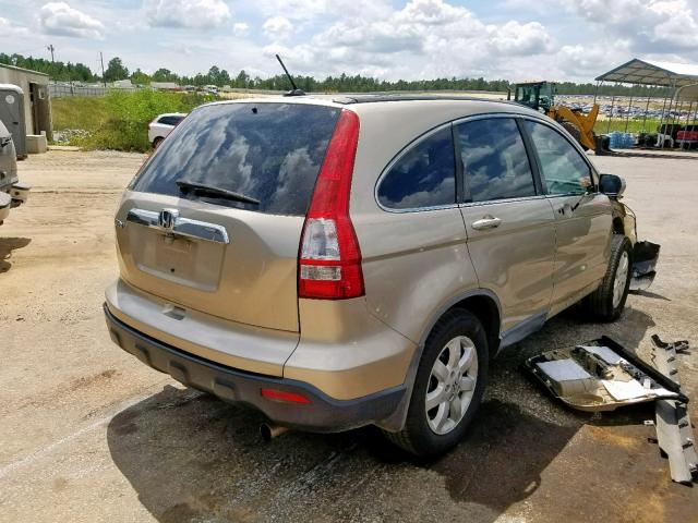 5J6RE38768L007096 - 2008 HONDA CR-V EXL GOLD photo 4