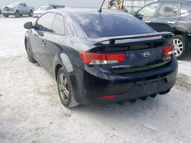 KNAFU6A29B5466577 - 2011 KIA FORTE EX BLACK photo 3