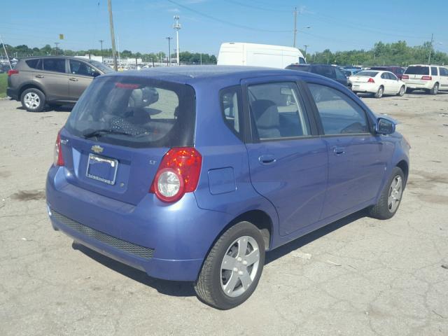 KL1TD66E59B648059 - 2009 CHEVROLET AVEO LS BLUE photo 4
