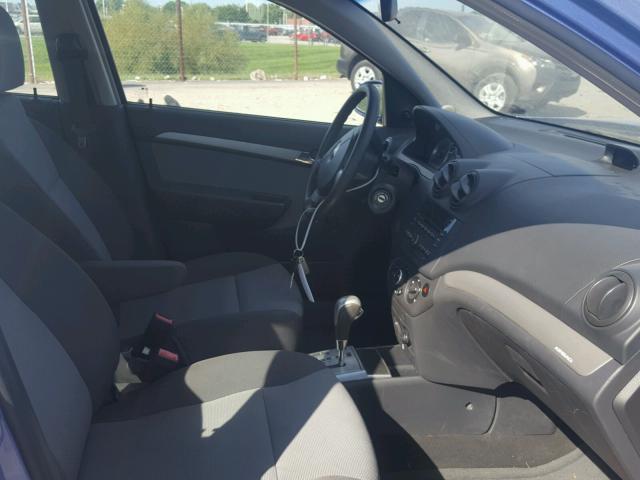 KL1TD66E59B648059 - 2009 CHEVROLET AVEO LS BLUE photo 5