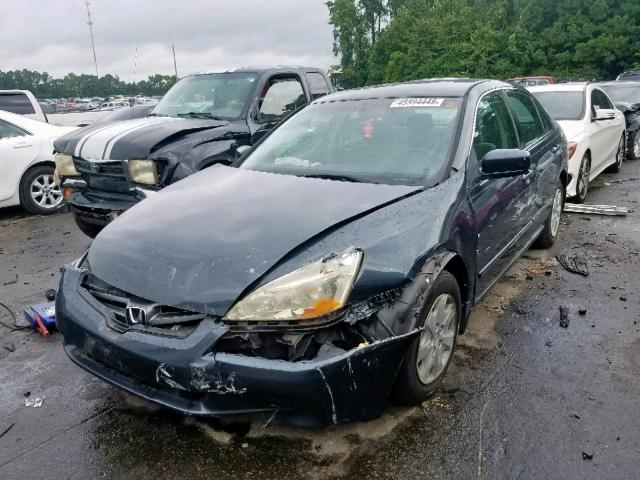 1HGCM56393A001910 - 2003 HONDA ACCORD LX BLUE photo 2