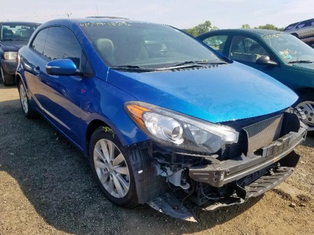 KNAFX6A86E5244627 - 2014 KIA FORTE EX BLUE photo 1