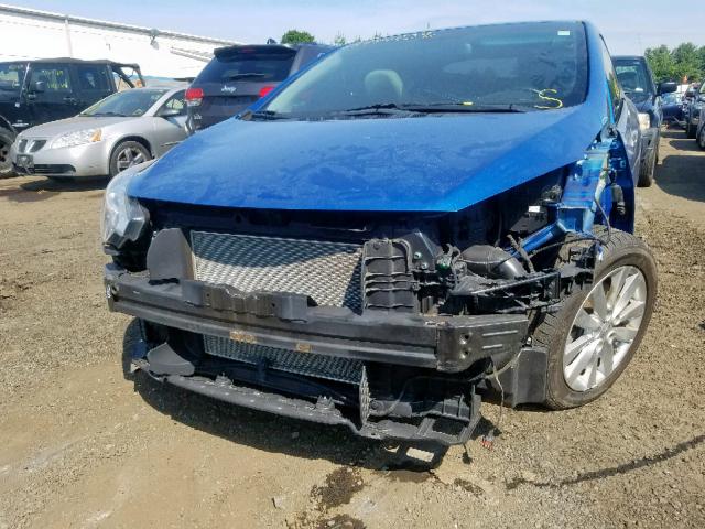 KNAFX6A86E5244627 - 2014 KIA FORTE EX BLUE photo 9