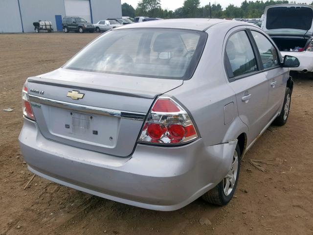 KL1TD5DE6AB047566 - 2010 CHEVROLET AVEO LS SILVER photo 4