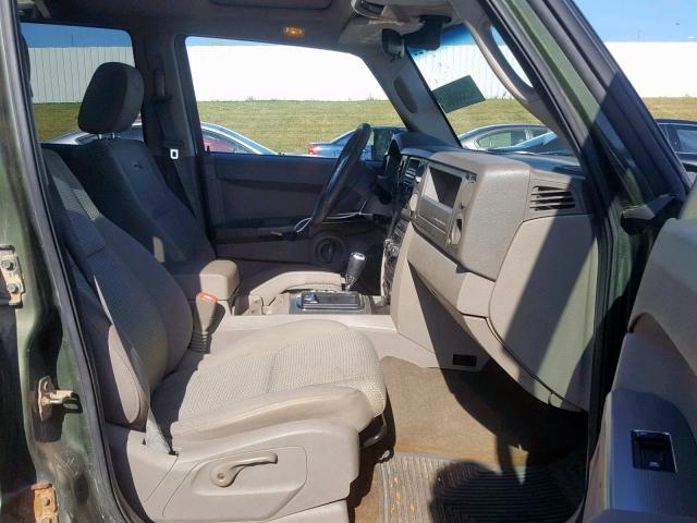 1J8HG48N76C297399 - 2006 JEEP COMMANDER GREEN photo 5