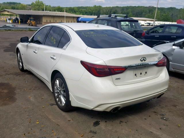 JN1EV7AR6JM431761 - 2018 INFINITI Q50 LUXE WHITE photo 3