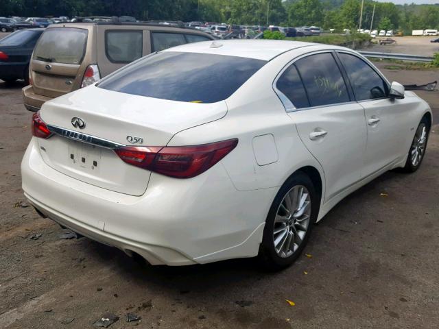 JN1EV7AR6JM431761 - 2018 INFINITI Q50 LUXE WHITE photo 4