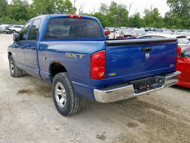 1D7HA18N48S627280 - 2008 DODGE RAM 1500 S BLUE photo 3