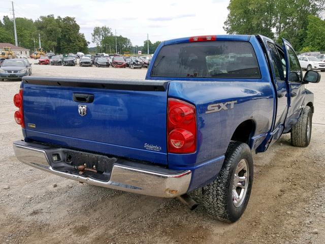 1D7HA18N48S627280 - 2008 DODGE RAM 1500 S BLUE photo 4