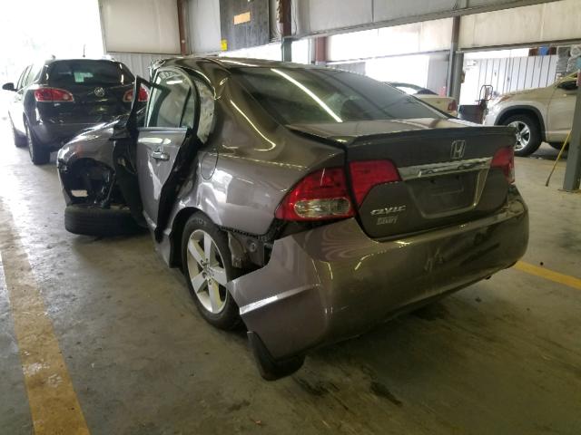 2HGFA16699H539445 - 2009 HONDA CIVIC LX-S GRAY photo 3