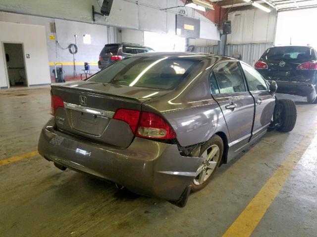 2HGFA16699H539445 - 2009 HONDA CIVIC LX-S GRAY photo 4