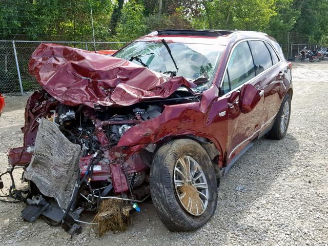 1GYKNCRS0JZ129539 - 2018 CADILLAC XT5 LUXURY RED photo 2