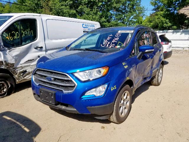 MAJ6P1UL2JC228166 - 2018 FORD ECOSPORT S BLUE photo 2