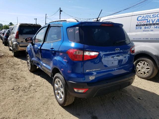 MAJ6P1UL2JC228166 - 2018 FORD ECOSPORT S BLUE photo 3