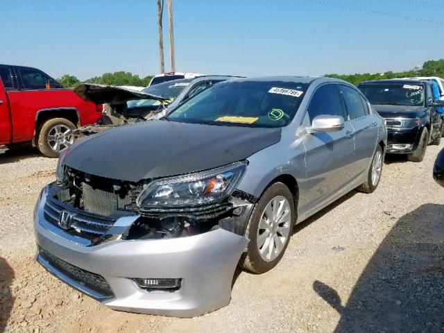 1HGCR3F81DA035908 - 2013 HONDA ACCORD EXL SILVER photo 2