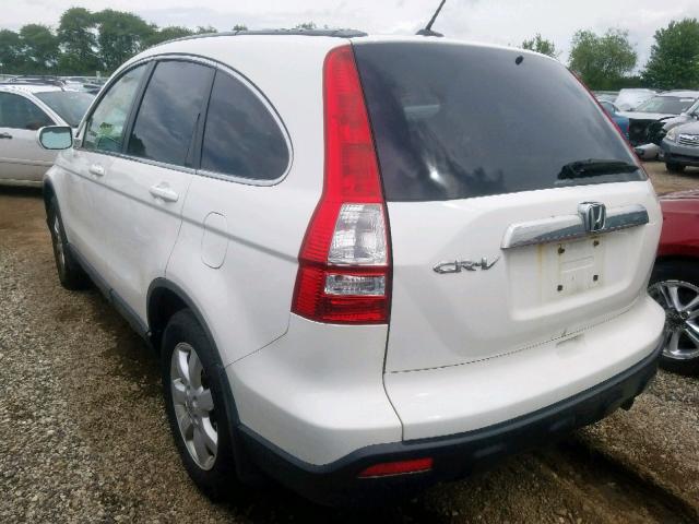 5J6RE48798L034329 - 2008 HONDA CR-V EXL WHITE photo 3