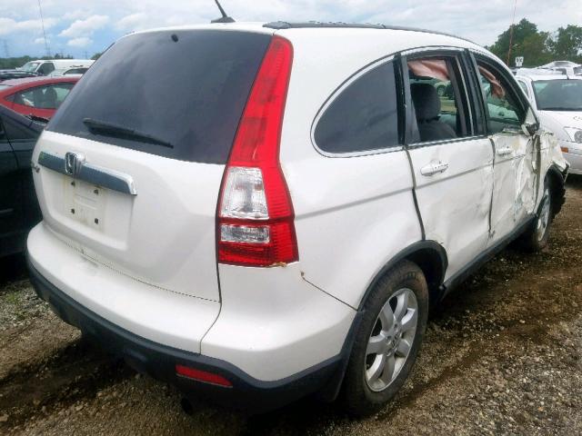 5J6RE48798L034329 - 2008 HONDA CR-V EXL WHITE photo 4