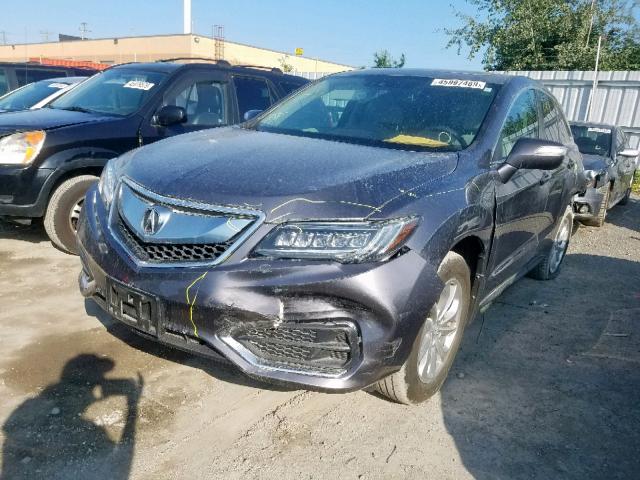 5J8TB4H59HL800578 - 2017 ACURA RDX TECHNO GRAY photo 2