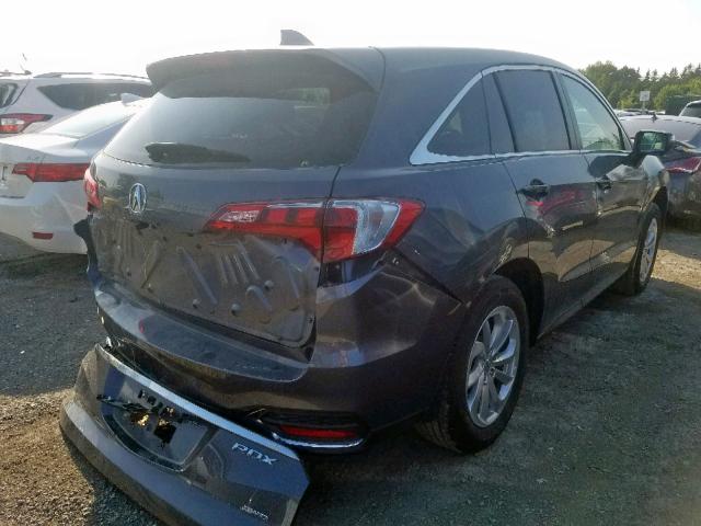 5J8TB4H59HL800578 - 2017 ACURA RDX TECHNO GRAY photo 4