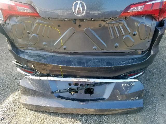 5J8TB4H59HL800578 - 2017 ACURA RDX TECHNO GRAY photo 9