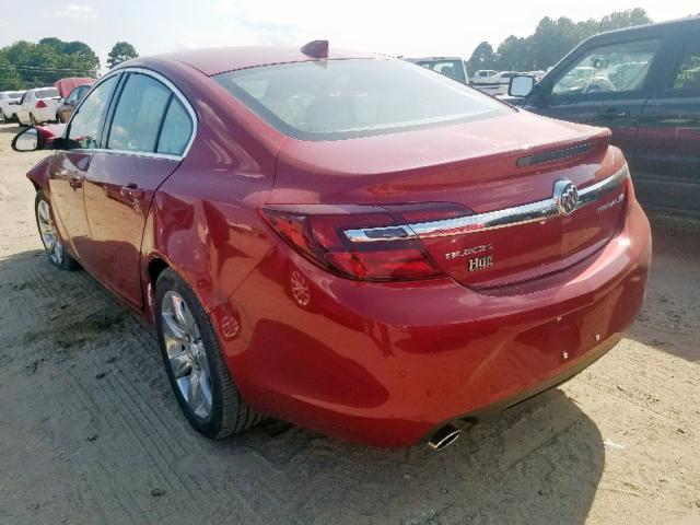 2G4GN5EX2F9280498 - 2015 BUICK REGAL PREM RED photo 3