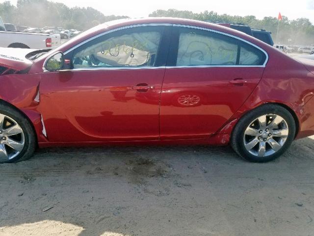 2G4GN5EX2F9280498 - 2015 BUICK REGAL PREM RED photo 9