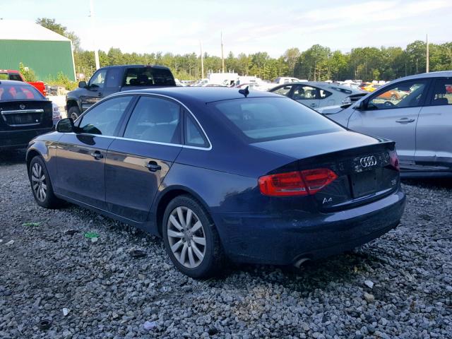 WAULK78K29N023850 - 2009 AUDI A4 3.2 QUA BLUE photo 3