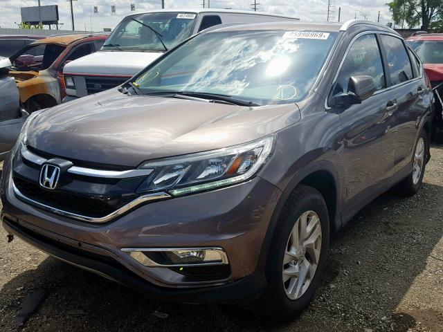 2HKRM4H72GH713841 - 2016 HONDA CR-V EXL BROWN photo 2